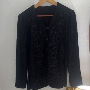 Vintage Elegant Black Women's Blazer.